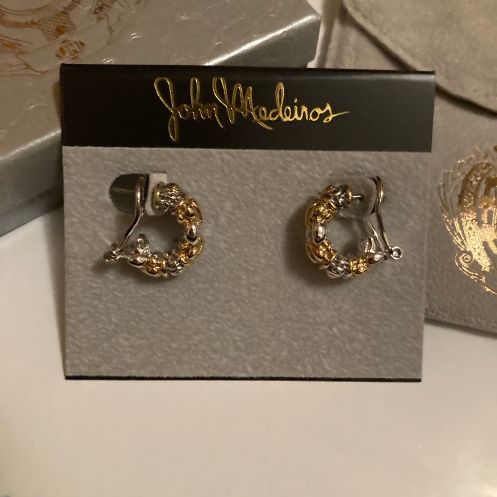 John Medeiros Two-Tone Hoop Earrings